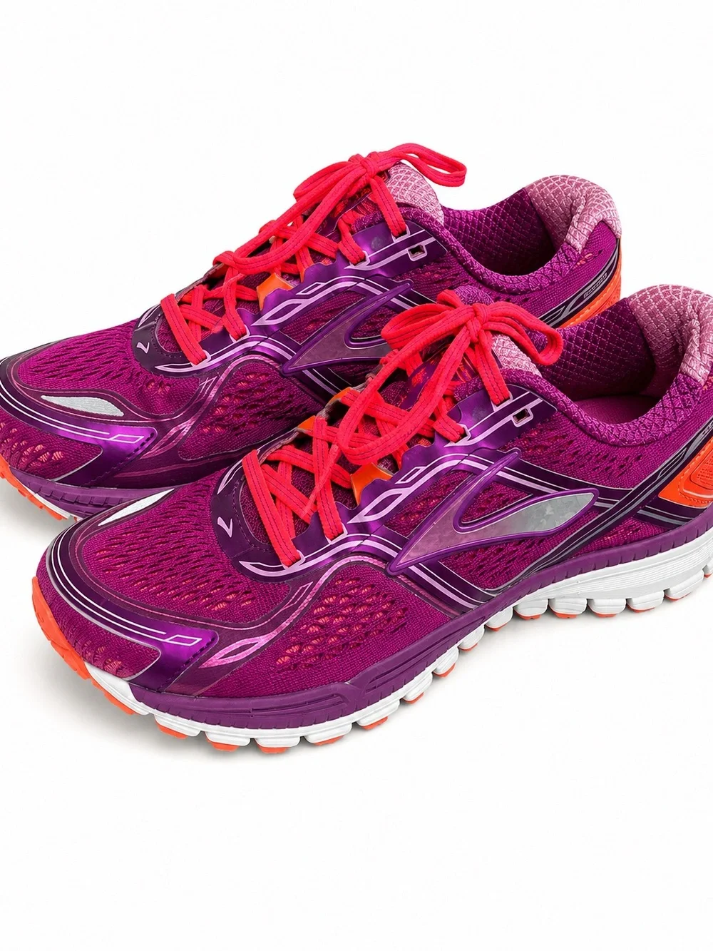 Women's Purple Running Sneakers with Pink Accents Ghost8 breathable size 7- 0840